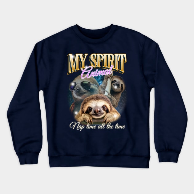 Spirit animal - sloth Crewneck Sweatshirt by BentoPrint